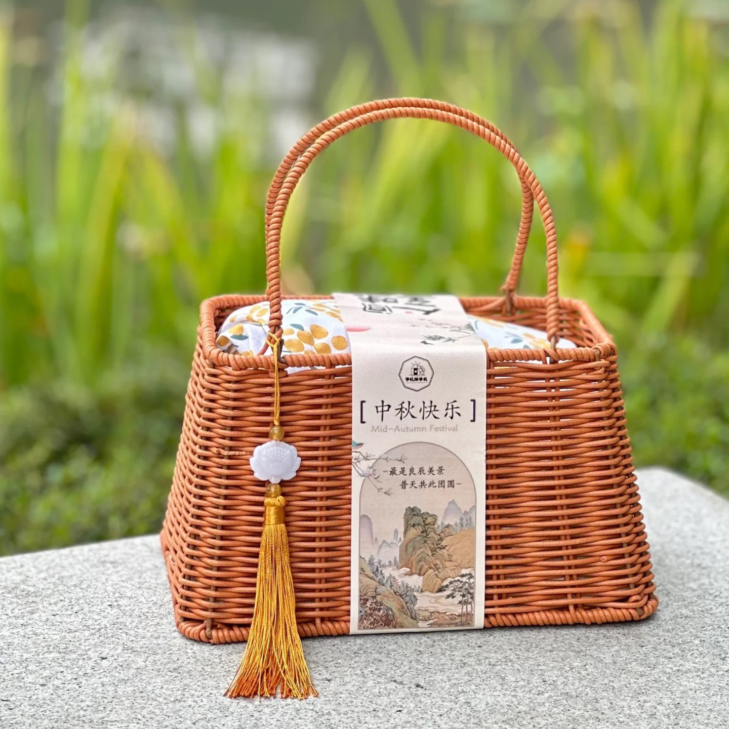 2025中秋月饼包装盒礼篮中式流心苏式月饼盒国风伴手礼织手提篮