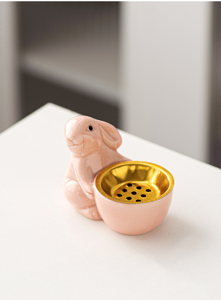 Cute Rabbit Ceramics Incense Burner display picture 6