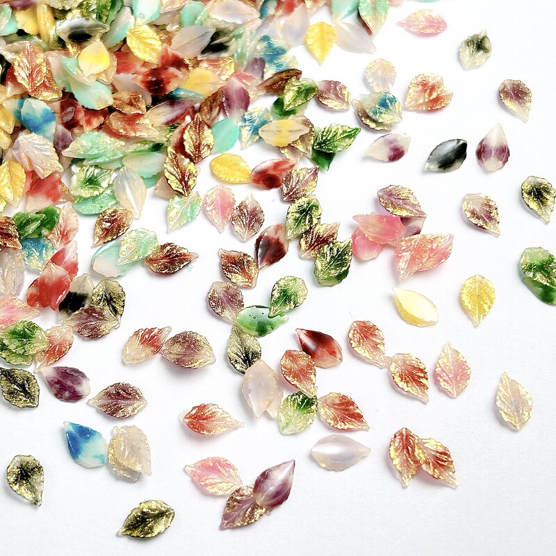 Luminous Melted Gold Fine Glitter Leaf Nail Art Jewelry Luminous Artificial Colorfulful Leaves Handmade DIY Wearable Nail Accessories Luminous Melted Gold Fine Glitter Leaf Nail Art Jewelry Luminous Artificial Colorfulful Leaves Handmade DIY Wearable Nail Accessories