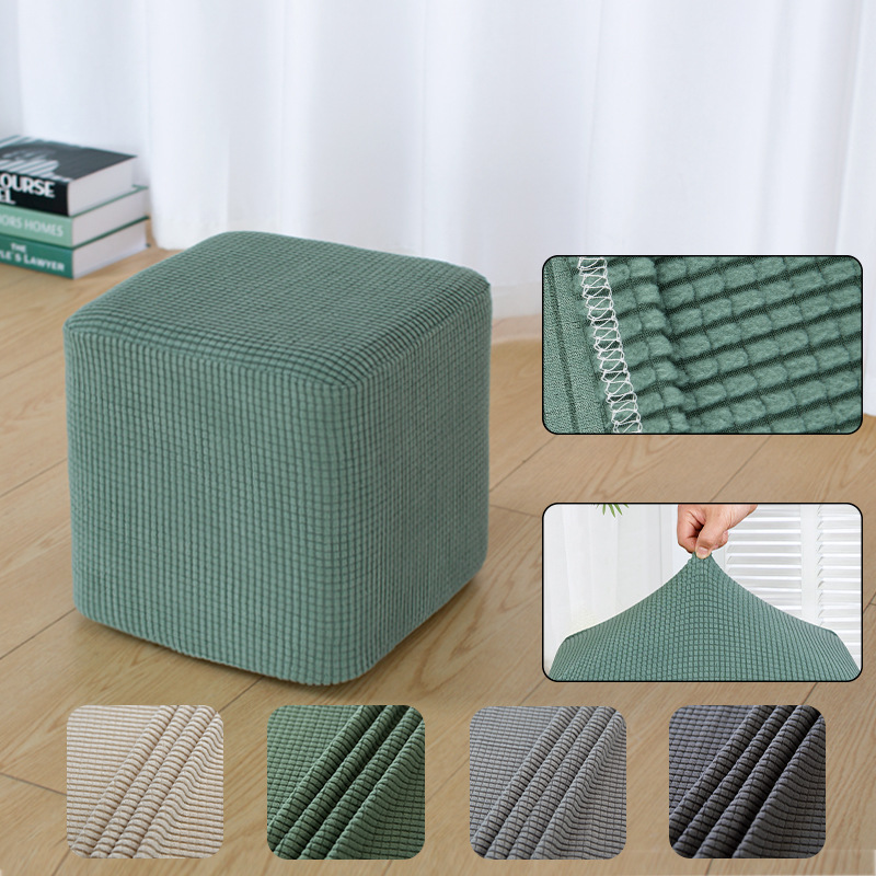 Cubierta de taburete cuadrada doméstica cubierta de taburete redondo cubierta de taburete elástica cubierta de asiento cubierta de muelle cubierta cubierta de taburete cubierta de zapatos