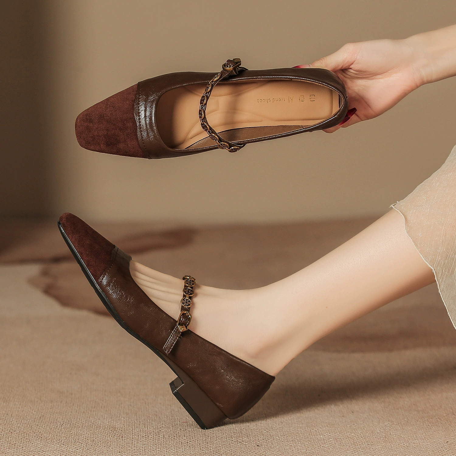 H8563-1 Mary Jen Single обувь женская летняя новая ниша