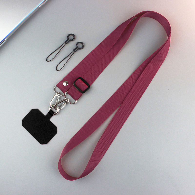 Color sólido de alta calidad alargar la cuerda de cuello de teléfono móvil extensible y retráctil ajustable para hombres y mujeres con cuerda de cinturón de brazalete para teléfono móvil