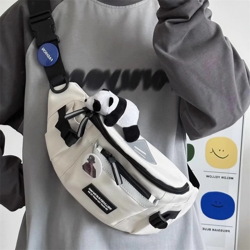 Messenger bag men's Japanese bag sports new all-match student backpack riding one-shoulder trendy mobile phone waist bag chest wholesale