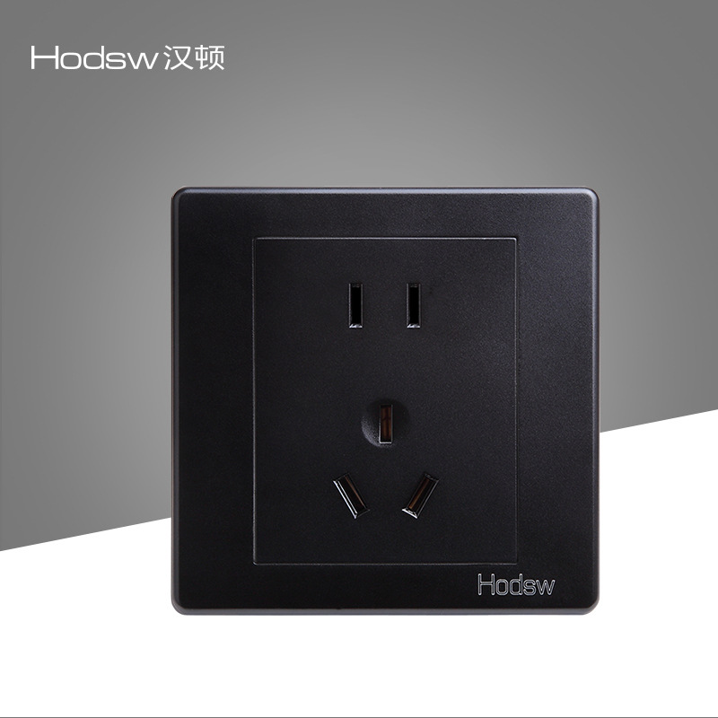 Black five-hole socket