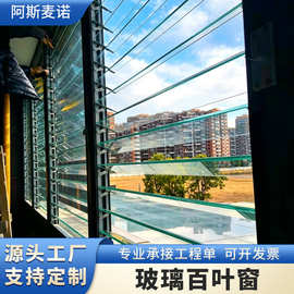 玻璃百叶窗 铝合金百叶窗 通风开启 阿斯麦诺专业生产厂家