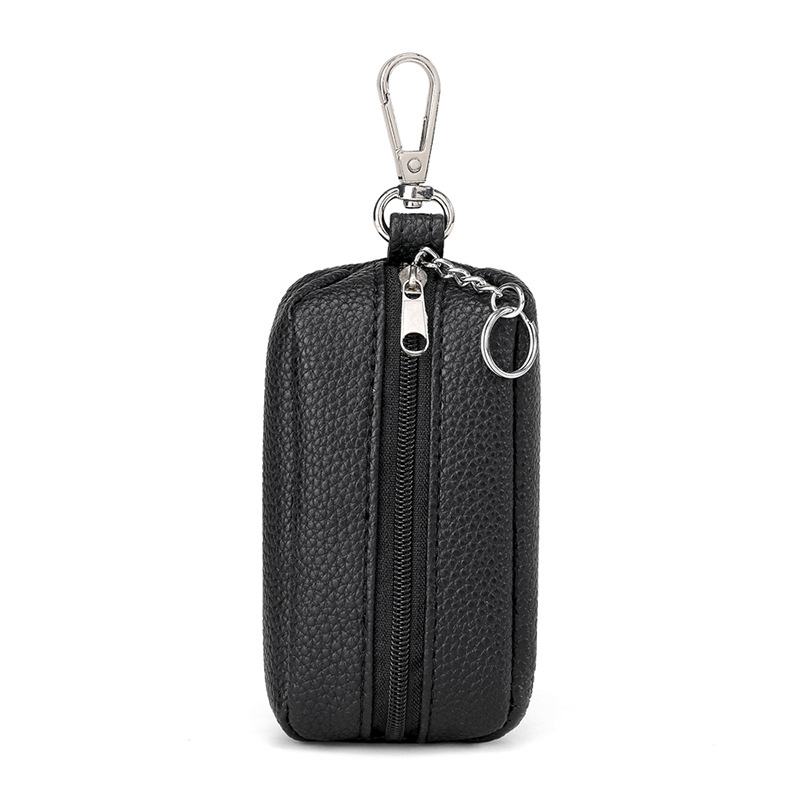 Venta caliente transfronteriza estuche para llaves para hombres de gran capacidad bolsa de almacenamiento de llaves de coche monedero bolsa de llavero multifuncional de cuero suave