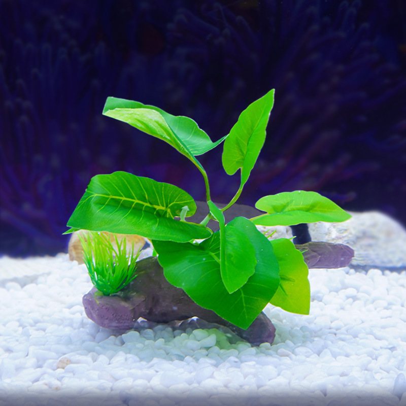 Simulación de plantas acuáticas, tortugas, peceras, plantas, acuarios, peceras, decoraciones de paisajismo de plástico