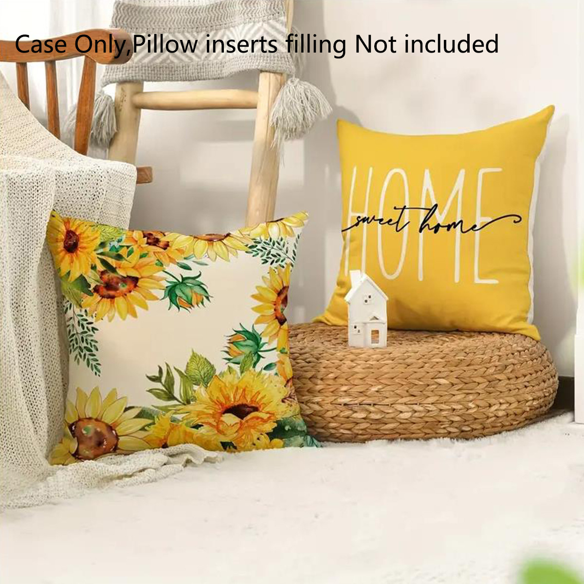 Flower Pattern   Pillow Case Living Room Bedroom Sofa Decorative Pillow Case_voghion.com