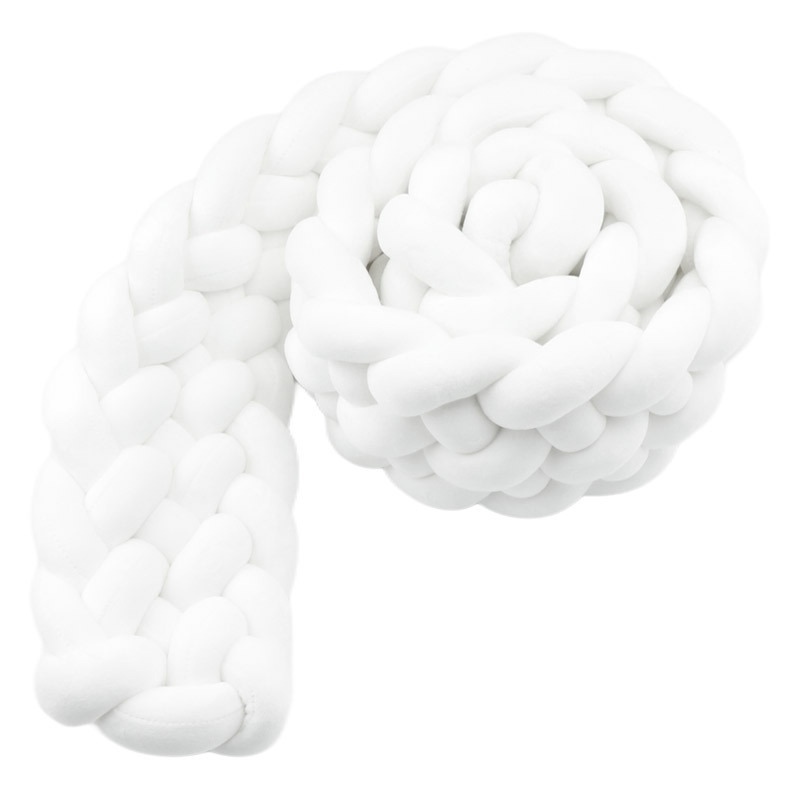 Cama de bebé tela cama cerca bolsa suave seis hebras trenzadas alta trenzada antichoque barrera de bebé grado madre