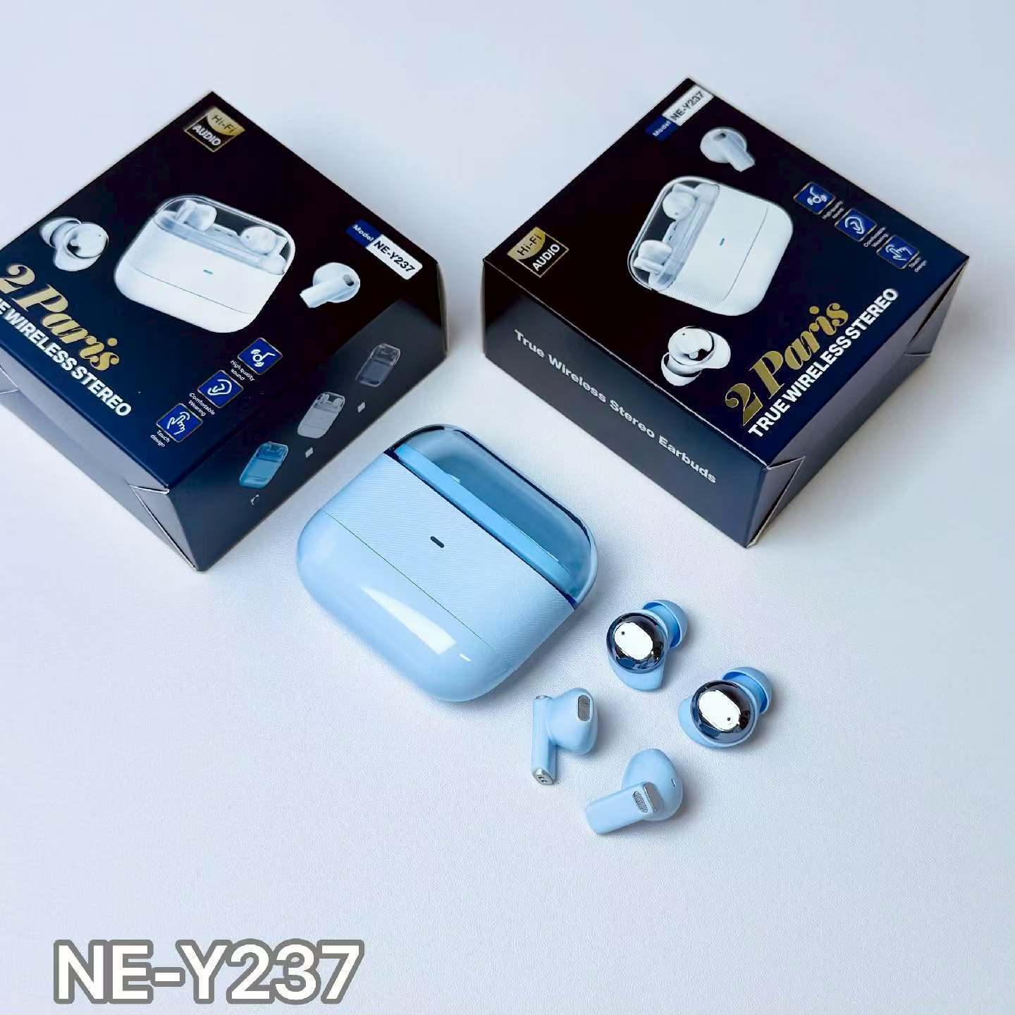 NE-Y237 auriculares bluetooth dos a dos en uno de alta calidad de sonido inalámbrico reducción de ruido de larga duración auriculares deportivos pareja