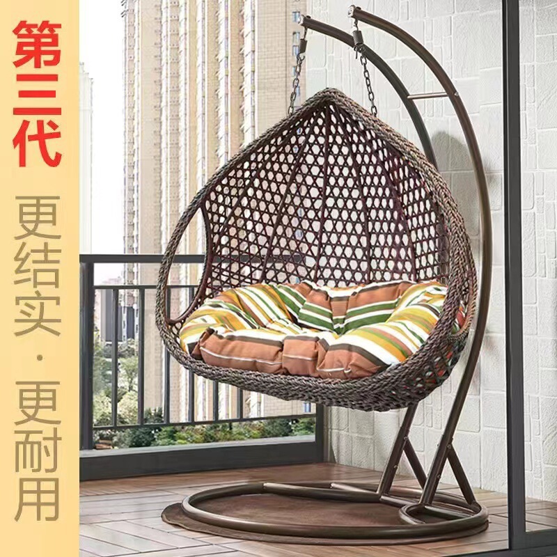 ハンギングバスケット籐椅子ハンギングチェアスイング屋外ホームガーデンロッキングチェア屋内寝室怠惰な椅子バルコニーハンモッククレードル|undefined
