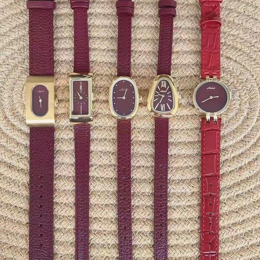 Milisa Mishali New Belt Watch Ancora Ancora Red Women's Watch Trembling Live Hot Selling
