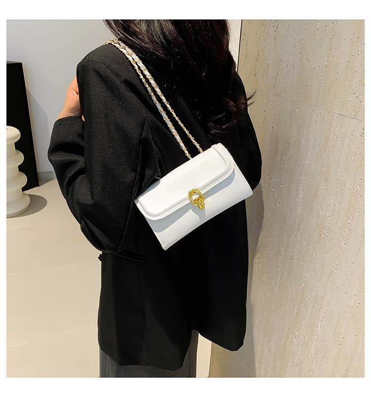 Cataramă cu lanț, ocazional, crossbody cu umăr, personalitate, culoare solidă, simplu 2024, frumos, pătrat mic, pentru femei_voghion.com