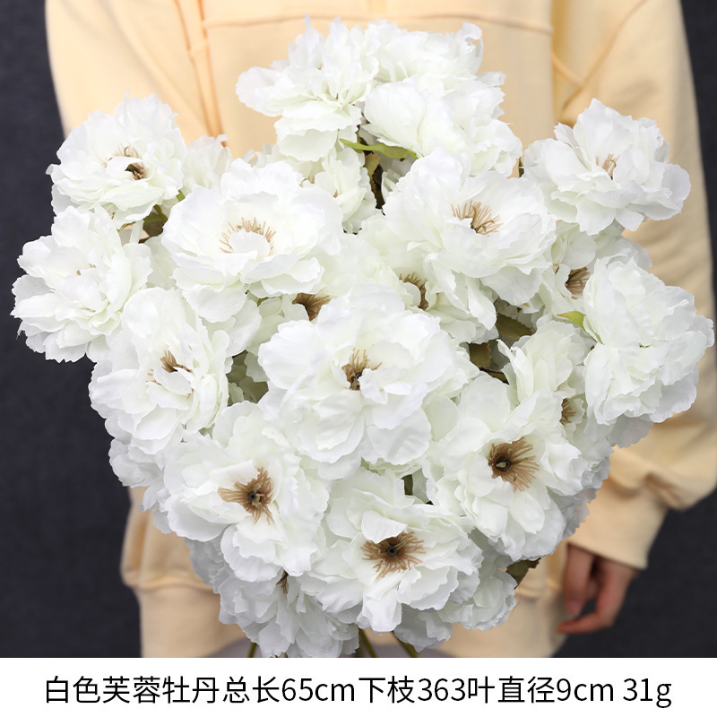 白い造花シーンアレンジメント花の造花ブーケ装飾造花造園アジサイシルクフラワー装飾花|undefined