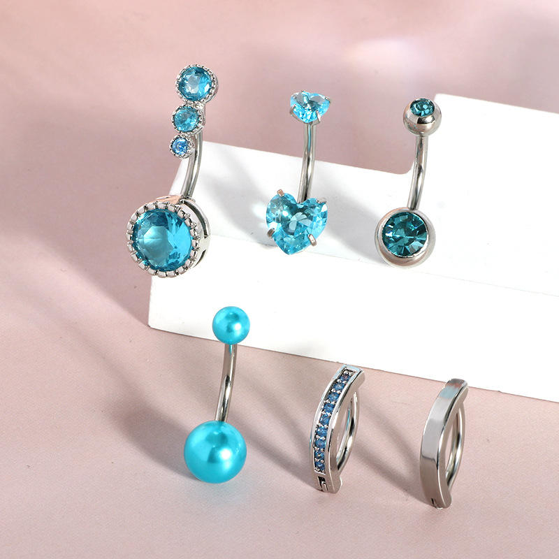 Stainless Steel Pearl Navel Ring - Spot Wholesale Body Piercing Jewelry detail image 8