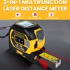 1pc High Accuracy 3 in 1 Laser Tape Measure Digital激光卷尺|ru