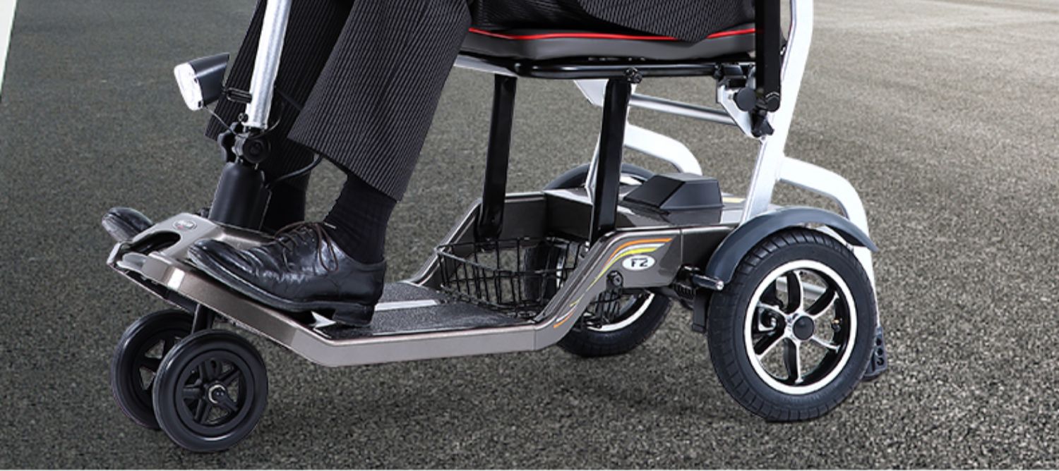 Jiankangshun Four-wheel Electric Vehicle for the Elderly Disabled Foldable Ultra-light Portable Power-assisted Battery Car