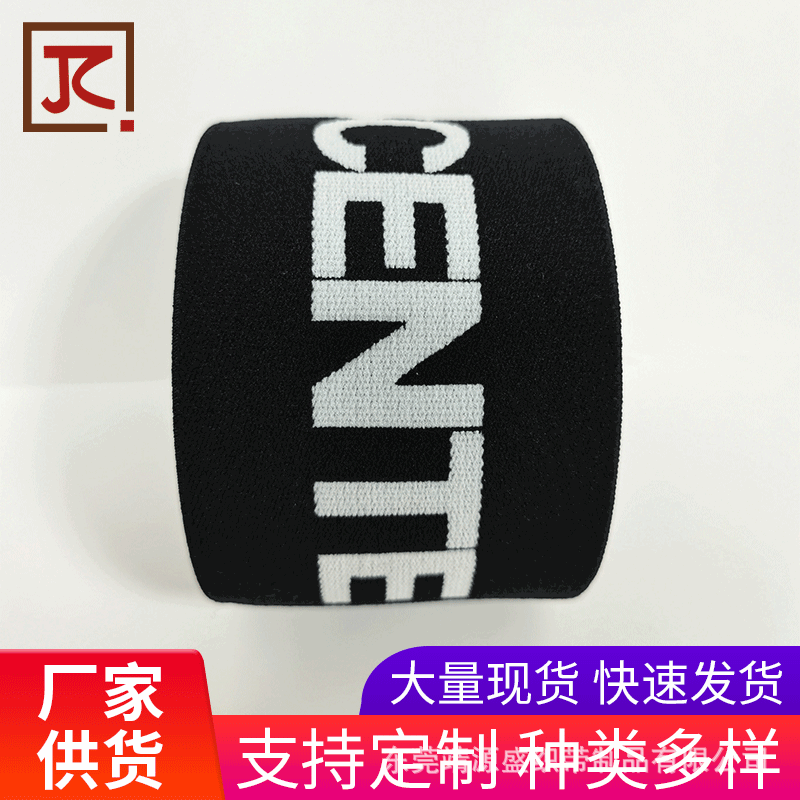 厂家供货 电脑提花提字涤纶尼龙高弹力松紧带 裤头坐垫服装