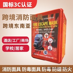 消防火灾逃生面具跨境出口消防面罩防毒防烟酒店过滤式自救呼吸器