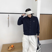 小马标刺绣加绒棒球服女2025冬季外贸显瘦运动休闲时尚加绒外套女