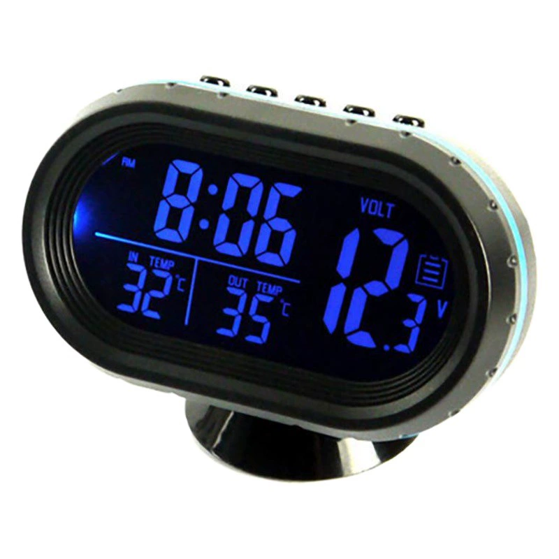 Многофункциональные автомобильные температурные Часы Вольтметр Автомобильный термометр электронные часы автомобильные светящиеся часы принадлежности