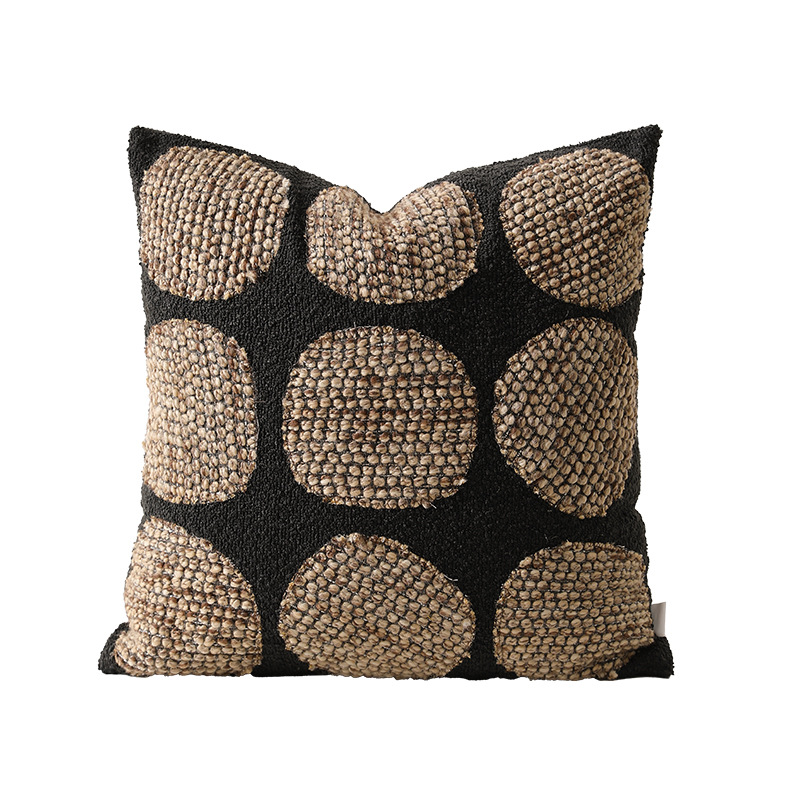 Partículas estereoscópicas originales hechas a mano almohada de sofá de estilo medieval, almohada de soporte de lujo ligera, almohada de soporte de soporte de alto nivel, almohada de soporte de aire silenciosa
