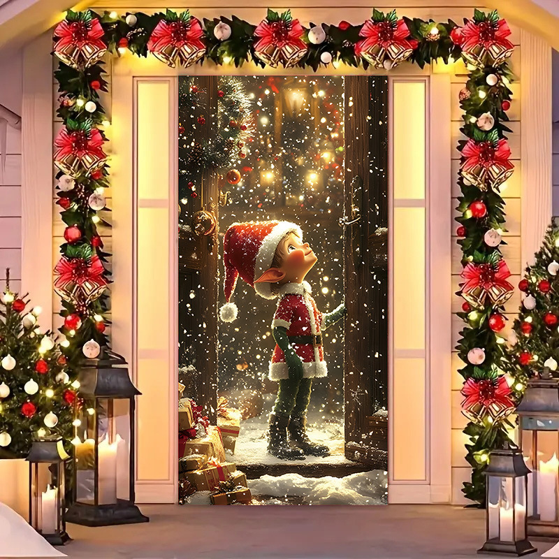 Transfronterizos JIT Navidad decoración colgante festivales atmósfera etiqueta de puerta fiesta atmósfera de fondo decoración cubierta de puerta