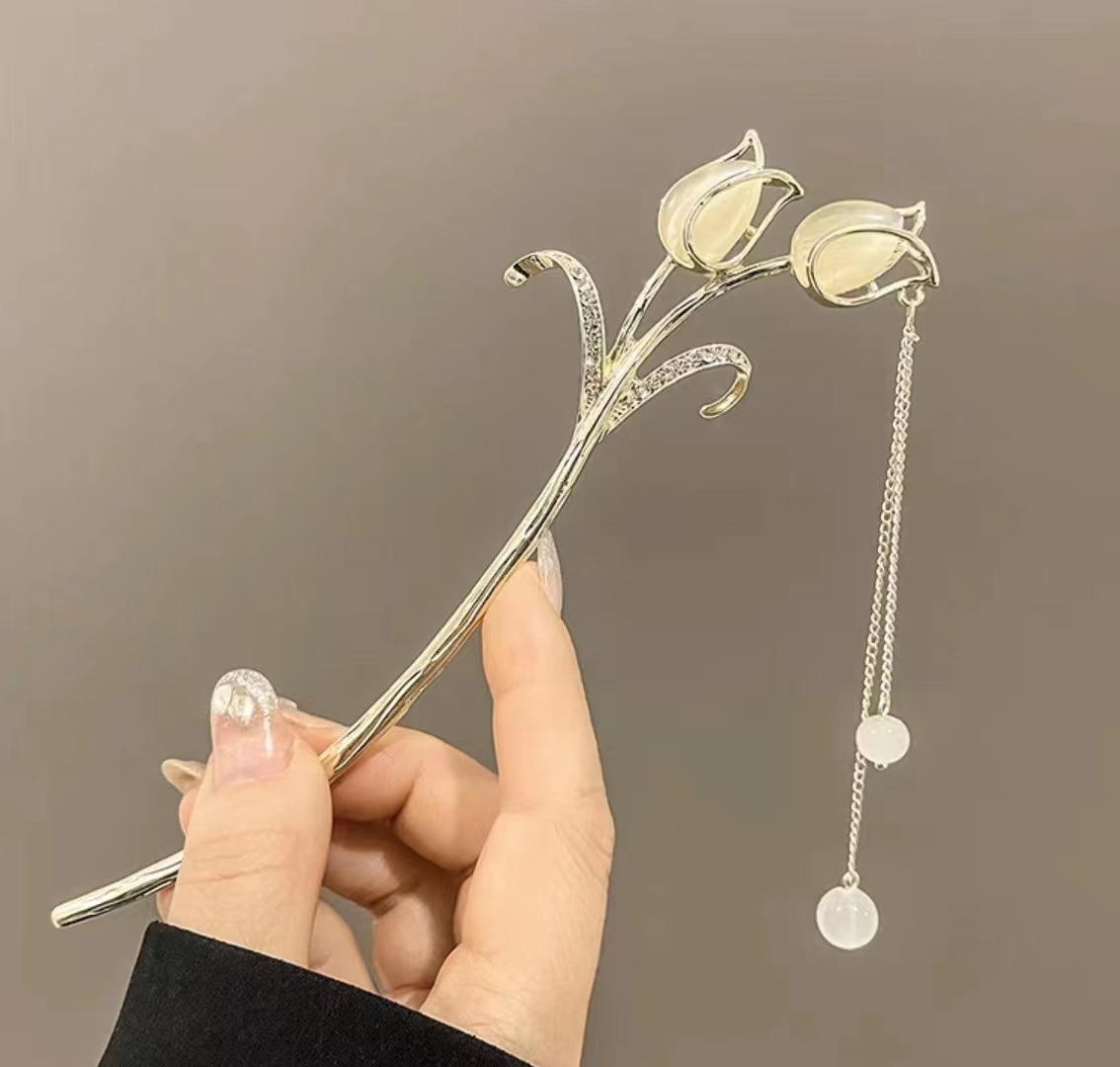 Estilo antiguo paso sacudida borla ventilador horquilla hembra de alto grado updo horquilla nuevo cheongsam chino Hanfu hairpin tocado