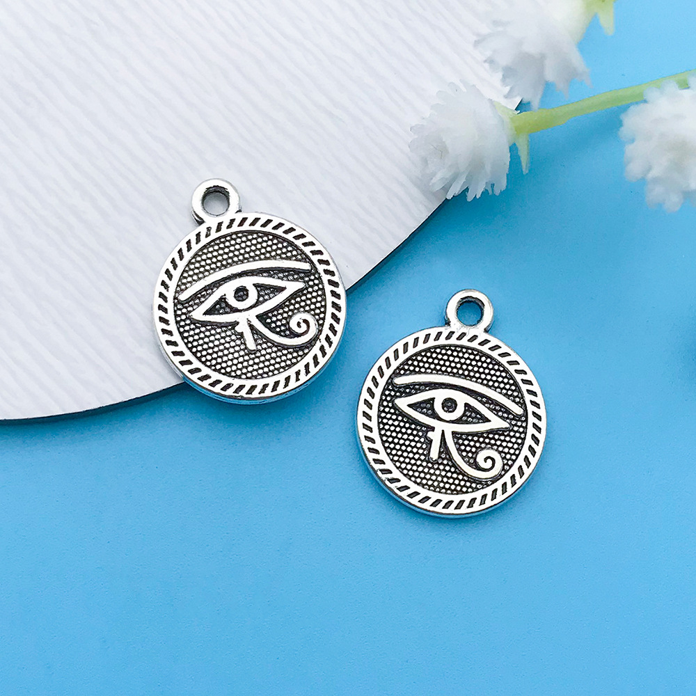 1 호루스 눈의 고대 실버 둥근 눈 15x18mm-11208-1.6g