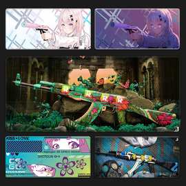 CSGO系列创意鼠标垫超大号野荷二西莫夫男生加厚电竞桌垫护腕防滑