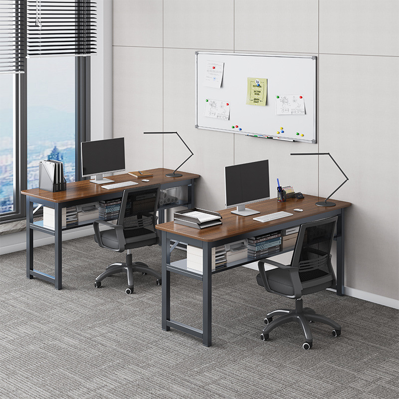 Escritorio de personal doble espacio de oficina moderno simple espacio de personal escritorio de escritorio simple mesa de trabajo mesa de trabajo