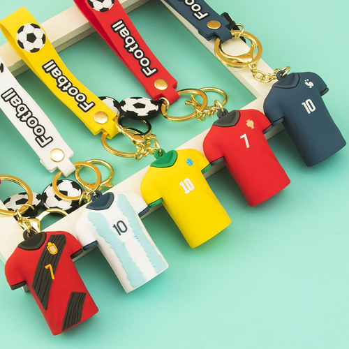  FIFA World Cup Star Jersey Figure Keychain Fan Gift Souvenir CR7 World Cup Ornament