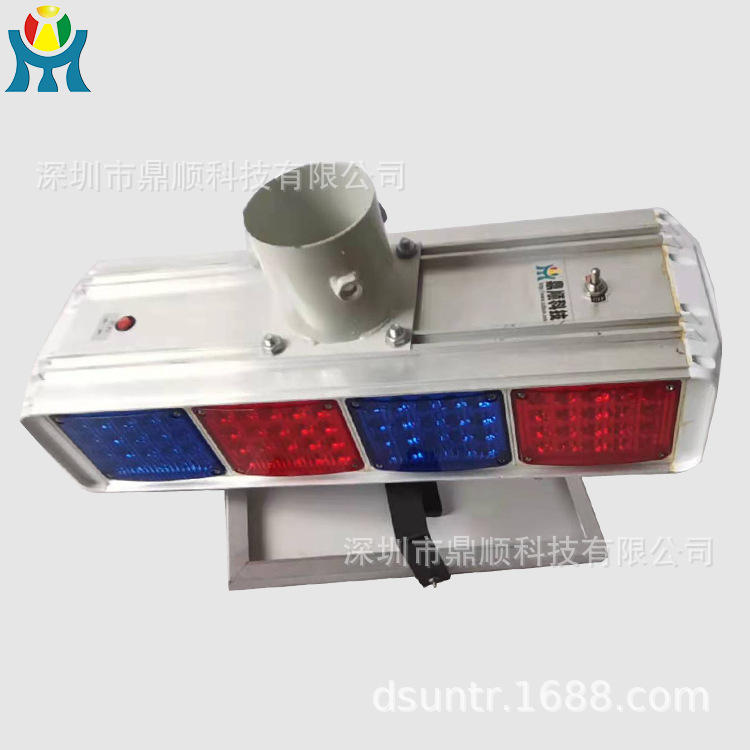 太阳能路障灯道路施工应急警示灯红蓝爆闪灯LED交通频闪警示灯