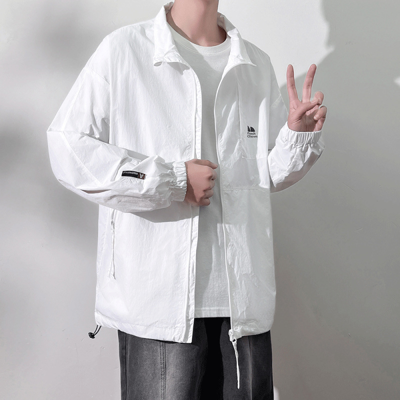 산 기능성 UV 보호 재킷 남자의 여름 경량 야외 빠른 건조 선 스크린 스킨 의류 재킷