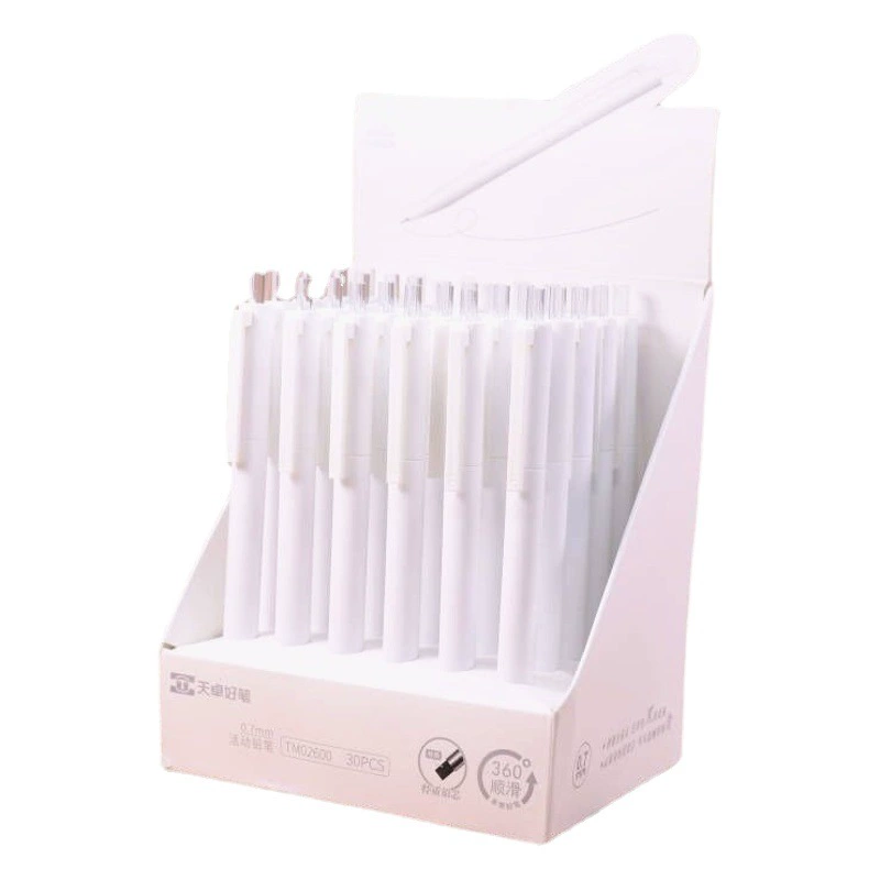 Tianzhuo 02600 автоматический карандаш белый стержень ручка для занятий простой стиль ins карандаш студенческие канцелярские товары для печати логотип