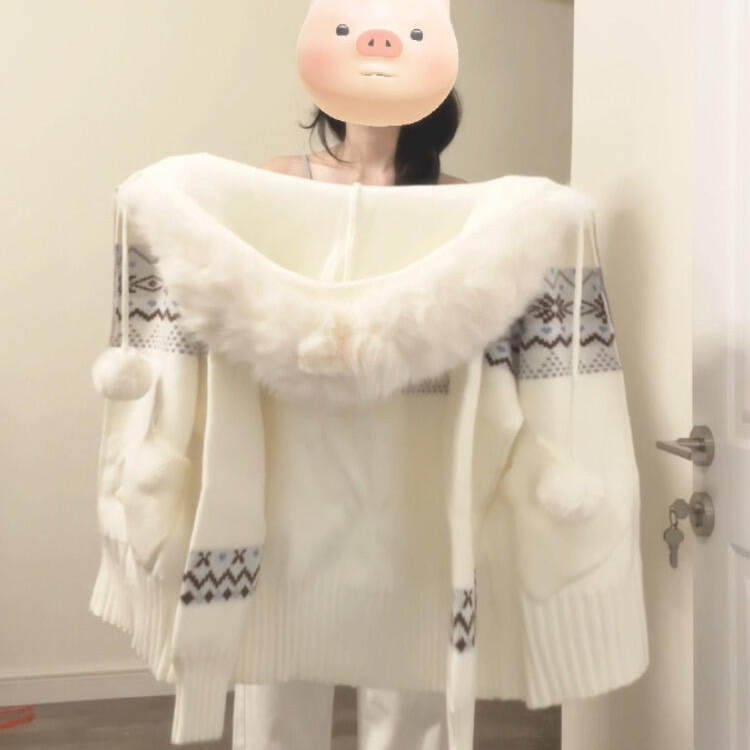 Detachable Fur Collar Sweater 2026 Fall/winter Design-featured Fair...
