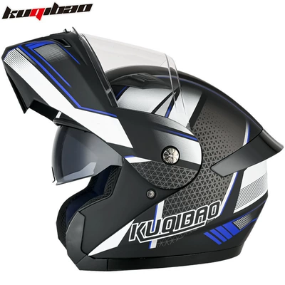Motosiklet kaskı (dəbilqə) — exposed helmet electric motorcycle helmet - knight-blue-flower-m