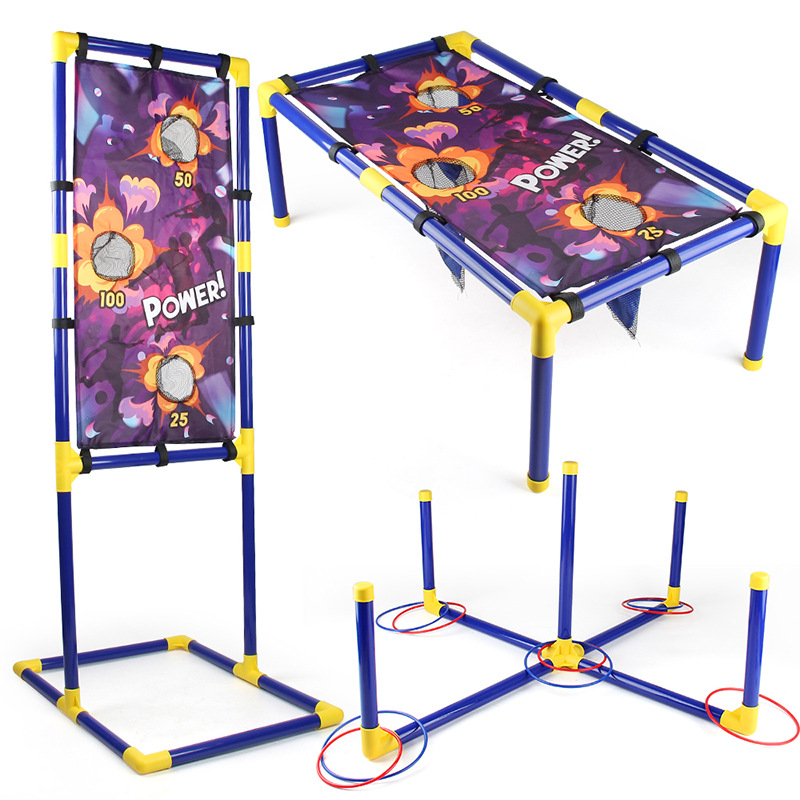 Exportación transfronteriza para niños 3 en 1 juego de lanzamiento bolsa de arena indoor al aire libre lanzamiento aro sensorial juguetes deportivos