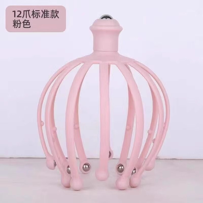 頭の経絡の頭をつかむ器の磁気ボールはマッサージの器具を持ってリラックスして頭皮の八爪の魚を押して便利に回転して卸売りします。|undefined