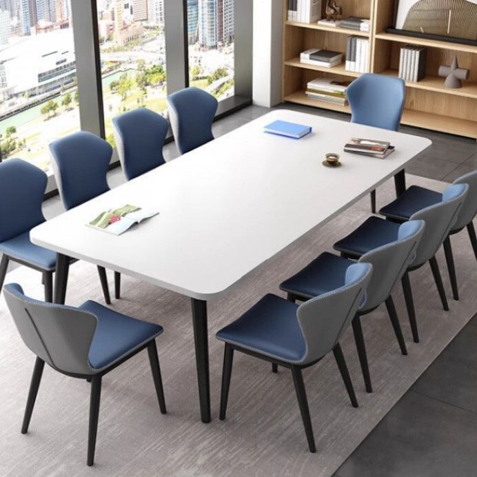 Conference Table, Long Table, Modern Minimalist Office Desk and Chair Set, Long Desk, Training Rectangular Large Table, Workbench