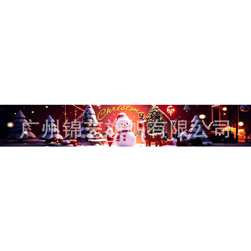 クロスボーダークリスマスパーティー装飾バナーサンタクロース雪だるまクリエイティブフラッグアレンジメント雰囲気バナー|undefined