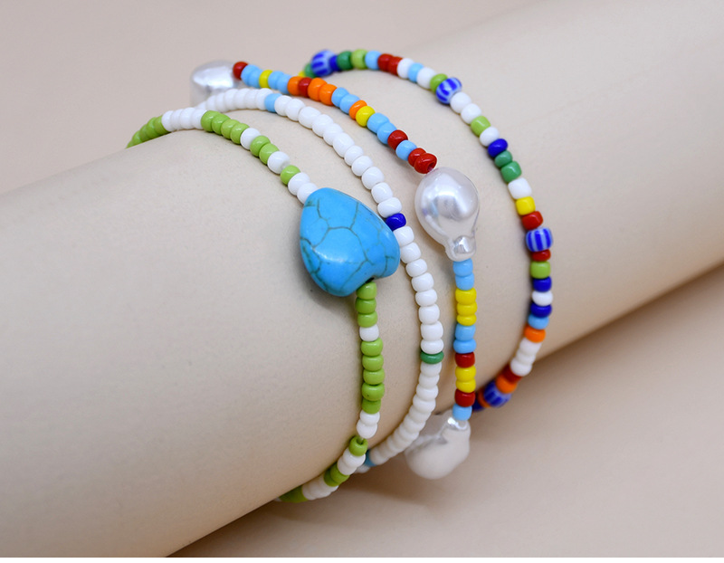 Fashion Bohemian Mixed Color Multi-combination Elastic Pearl Bracelet Beads Jewelry display picture 1