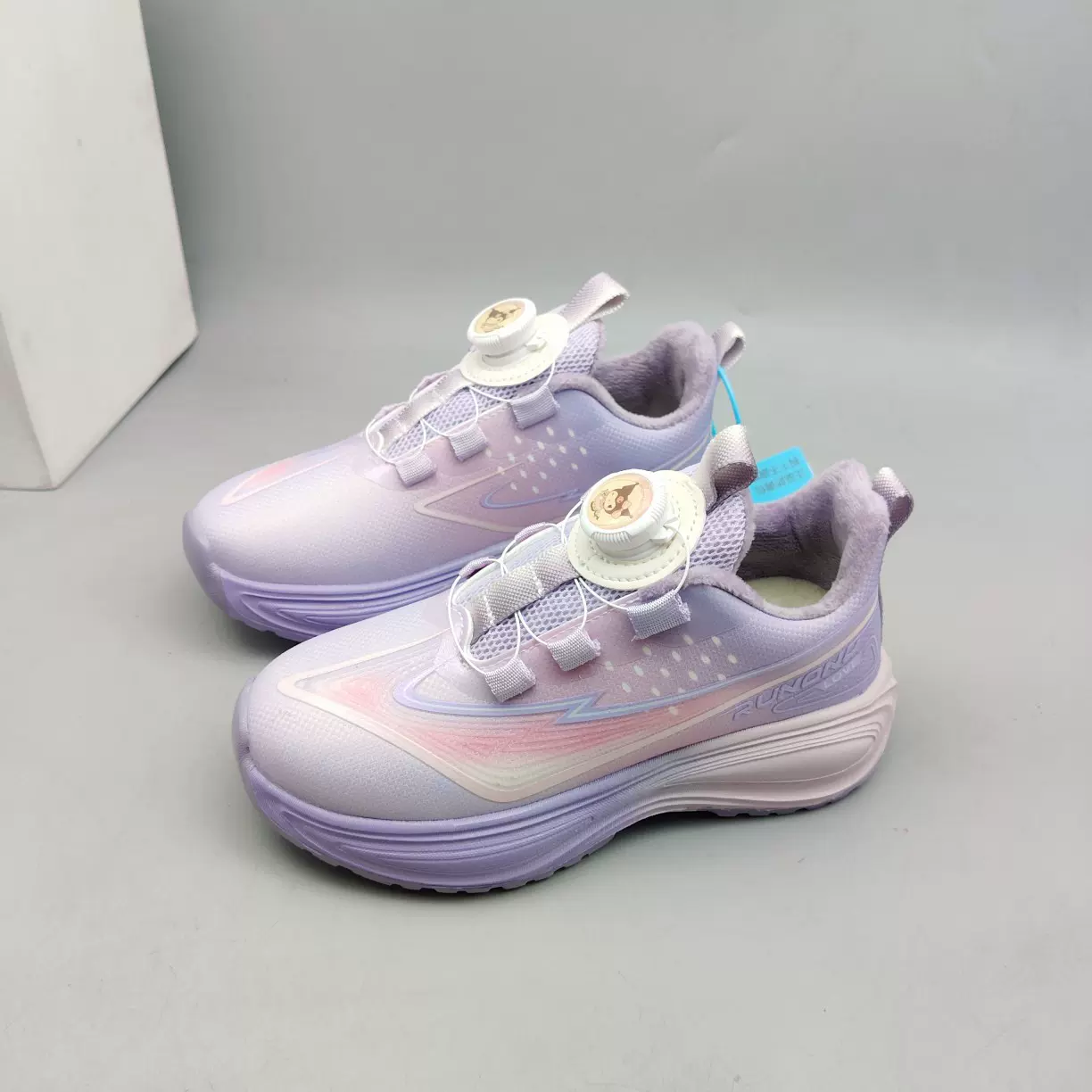 冬季新款加绒二棉女童百搭运动鞋休闲学生跑步鞋