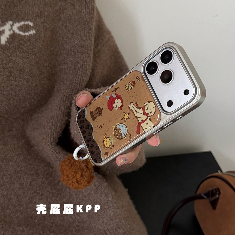 Shell Kpp Glue Cute Spotted Dog Ins15 Suitable for 17Pro Apple 17Promax Mobile Phone Case Iph