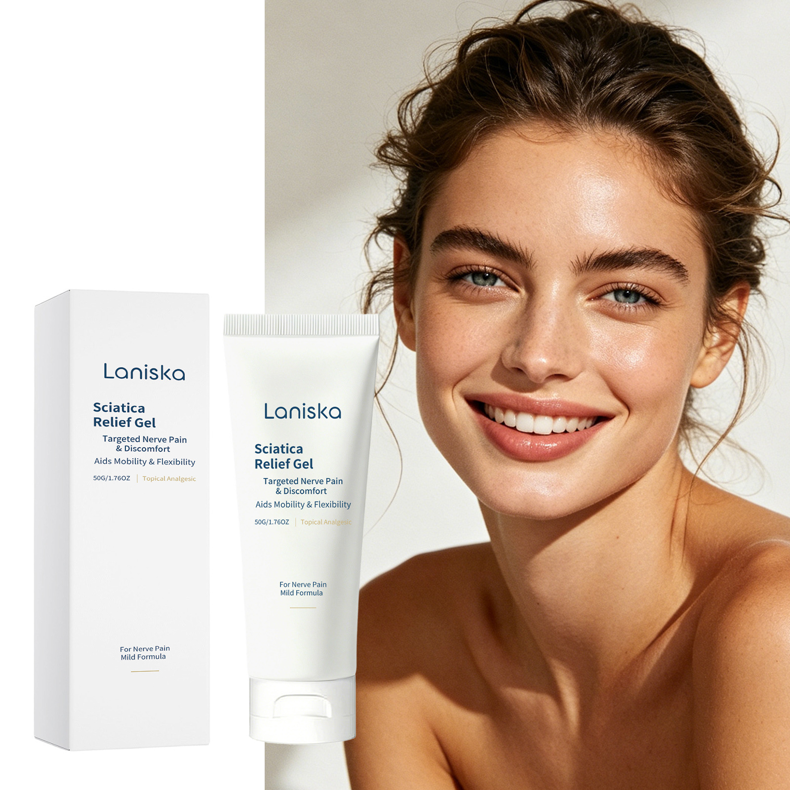 Laniska Body Care Gel Gentle Formula for Moisturizing Body Joints and Skin, Lightweight and Comfortable for Daily Care