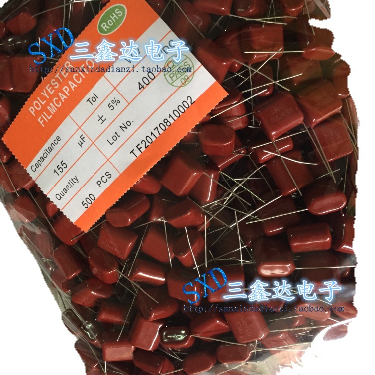 CBB 电容 400V 224J 0.22uf 220NF 400V224J 脚距P10mm P15mm
