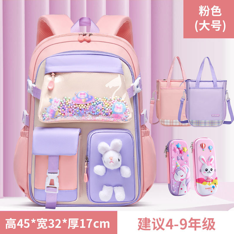 Mochila escolar para niña, estilo ins, grados 1-3-6, bolso infantil, gran capacidad, mochila térmica, mochila de doble asa, modelo nuevo 2025.