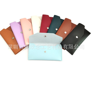 Manufacturer's Ready-Made Budget Binder Coin Purse Cash Pu Hand Wallet Portable Macaron Color Coin Clip