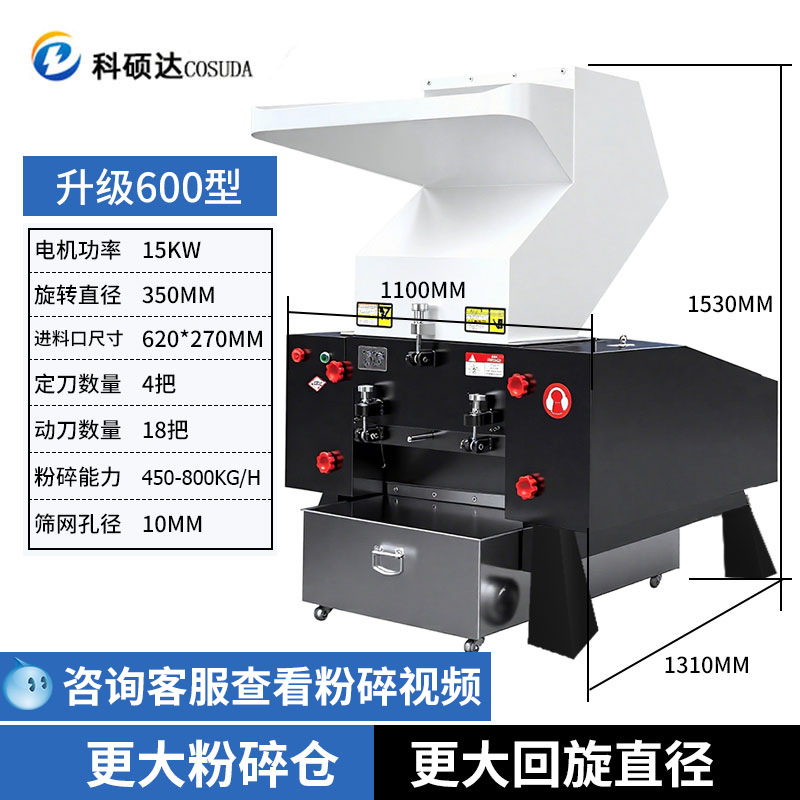 600형 업그레이드 [분쇄실, 호퍼, 회전 직경 확대]