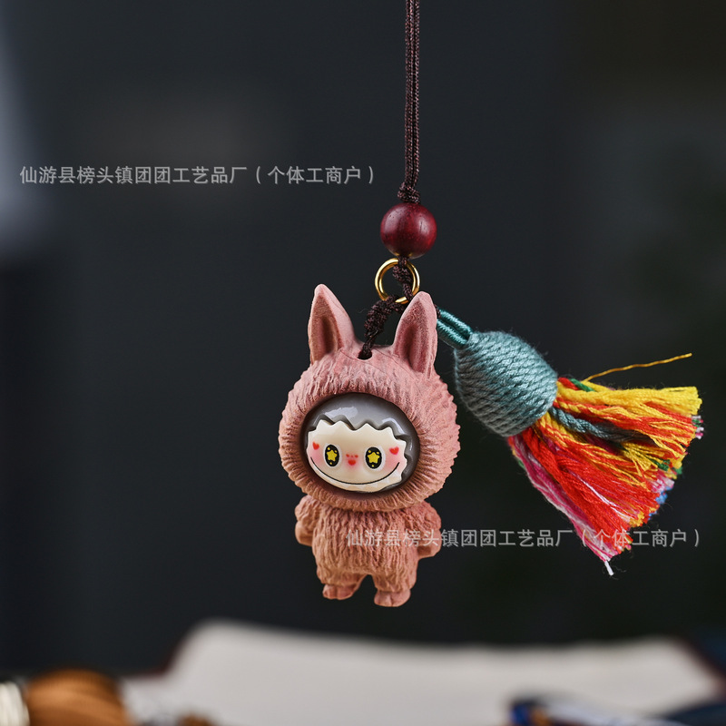 ゴールデンサンダルウッドカボチャラブブ文遊びブレスレットブレスレットファッションジュエリーアクセサリーホームオフィスデスクかわいい小さな装飾品|undefined